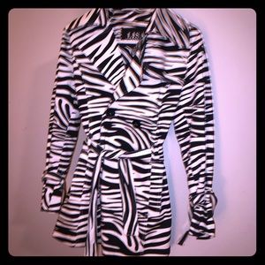 Lisa International black and White jacket